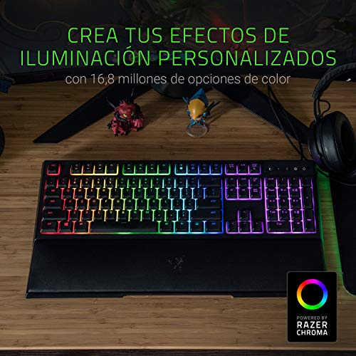 Razer Ornata Chroma - Teclado Gaming, Estándar con USB, Alámbrico, Interruptor de Membrana,Teclas de Membrana, ES Layout, Color Negro