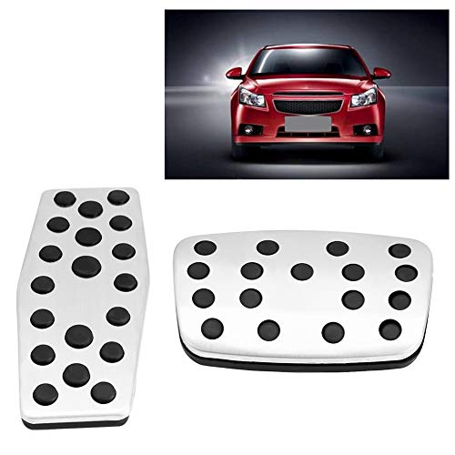 Rbaotech Acero Inoxidable + Caucho de Silicona 2 Uds Transmisión Automática Pedal de Freno de Coche Cubierta de Pedal Antideslizante para Ch/Evrolet Cruz