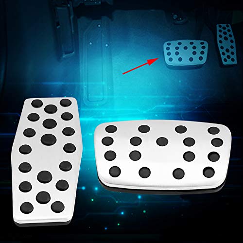 Rbaotech Acero Inoxidable + Caucho de Silicona 2 Uds Transmisión Automática Pedal de Freno de Coche Cubierta de Pedal Antideslizante para Ch/Evrolet Cruz