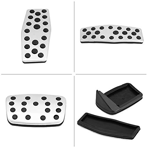 Rbaotech Acero Inoxidable + Caucho de Silicona 2 Uds Transmisión Automática Pedal de Freno de Coche Cubierta de Pedal Antideslizante para Ch/Evrolet Cruz
