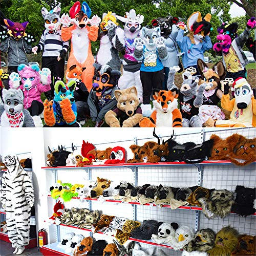RBH Espectáculo de Disfraces de Animales de Halloween, Disfraces de Animales Muy realistas, Material de látex Pieles Artificiales de Alto Grado: Ideal para Juegos de rol de Disfraces