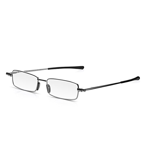 Read Optics: Gafas de Lectura Vista +2.00 para Presbicia de Hombre/Mujer. Plegables Ultra Compactas de Bolsillo con Funda. Lentes Graduadas para Leer +1 hasta 3.5