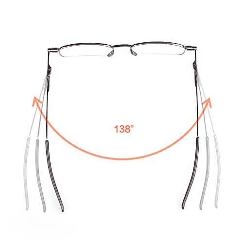 Read Optics: Gafas de Lectura Vista +2.00 para Presbicia de Hombre/Mujer. Plegables Ultra Compactas de Bolsillo con Funda. Lentes Graduadas para Leer +1 hasta 3.5