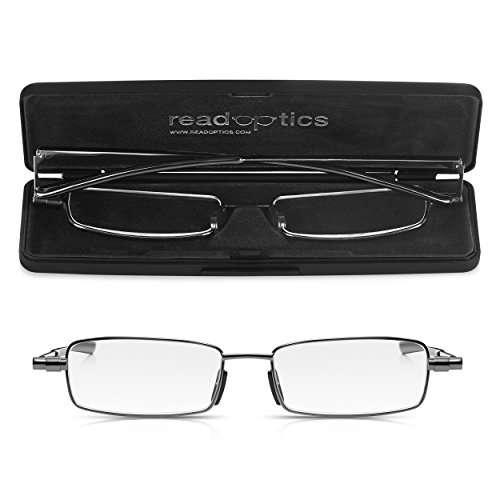 Read Optics: Gafas de Lectura Vista +2.00 para Presbicia de Hombre/Mujer. Plegables Ultra Compactas de Bolsillo con Funda. Lentes Graduadas para Leer +1 hasta 3.5