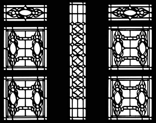 Ready-To-Use Dollhouse Stained Glass Windows for Hand Coloring