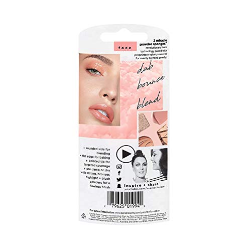 Real Techniques Miracle Powder Sponge - Esponja milagrosa para polvos de espuma, aplicación uniforme