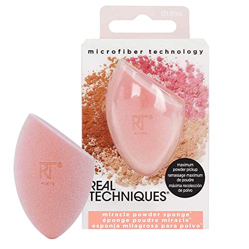 Real Techniques Miracle Powder Sponge - Esponja milagrosa para polvos de espuma, aplicación uniforme