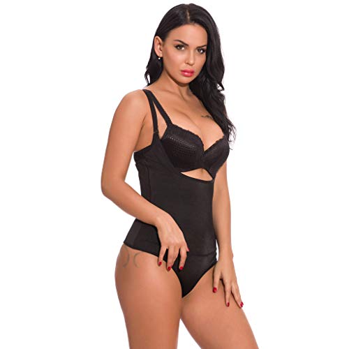 REALDE Mujer Color Sólido Corsés Faja Reductora Sin Costura Corsé Bustier Ajustable Correa de Hombro Shapewear Abdomen con Gancho cómodo y Ligero Corsé Faja para presumir de Buena Figura sin Costuras