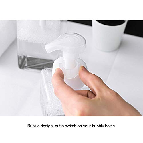 Recipiente de jabón líquido espumante Transparente de 400 ml, dispensador de jabón espumante, Libre de BPA para jabón líquido casero, jabón para Lavar Platos, Espuma de baño, Cocina, baño, Limpiador