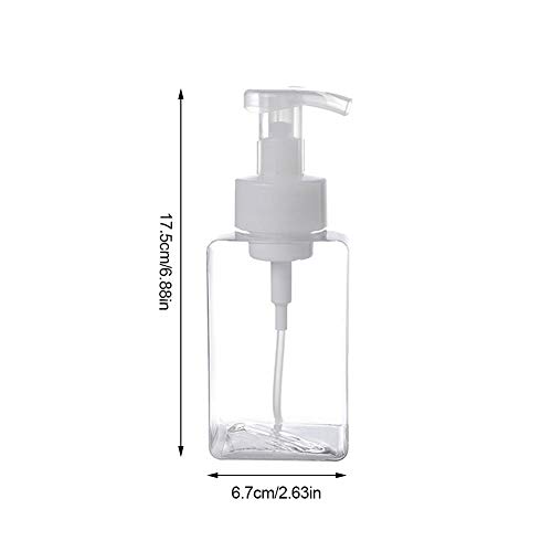 Recipiente de jabón líquido espumante Transparente de 400 ml, dispensador de jabón espumante, Libre de BPA para jabón líquido casero, jabón para Lavar Platos, Espuma de baño, Cocina, baño, Limpiador