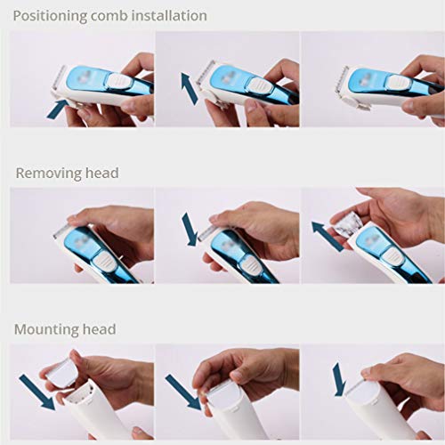 Recortadora de cabello para bebé, recortadora ultra silenciosa, para el corte de cabello, base de lavado plegable con agua, cortadora de cabello para niños, kit de peluquería con 3 peines y tote