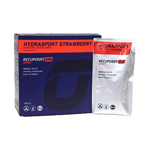 Recuperat-ion Sport Hydrasport sabor fresa | Bebida deportiva científicamente formulada | 12 sobres