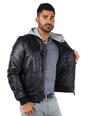 Redskins Sellers Casting - Chaqueta de piel Negro XXL