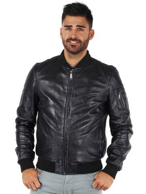 Redskins Sellers Casting - Chaqueta de piel Negro XXL