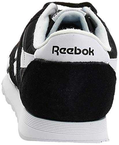 Reebok Classic Nylon Zapatilla de Running Hombre, Negro (Black / White), 41 EU