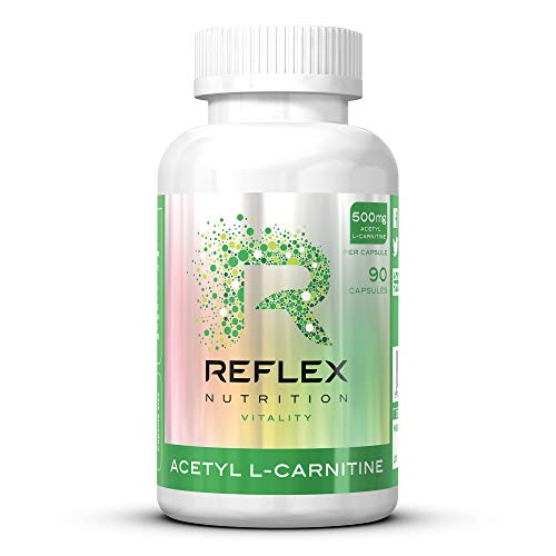 Reflex Nutrition Acetyl L-Carnitine 500mg (90 Capsules) Standard - 1 Paquetes de 1 x 90 gr - Total: 90 gr