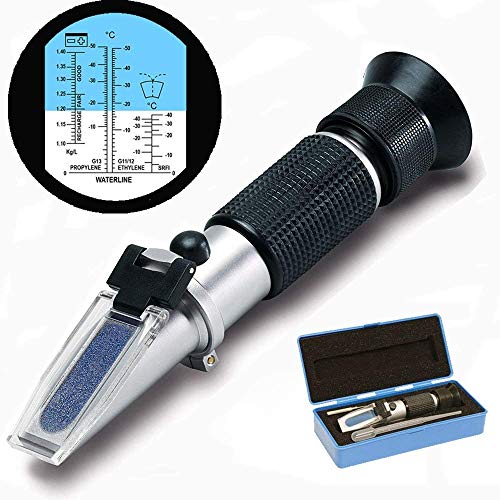 Refractómetro Anticongelante,GOCHANGE Profesional Automático de Compensación de la Temperatura Anticongelante Refractómetro Para la Protección Contra el Hielo, Ruedas de Agua, Limpiar el Agua y el Pro