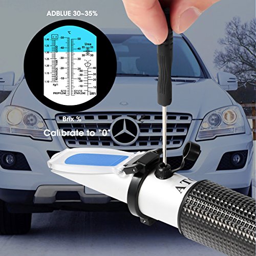 Refractómetro Anticongelante,GOCHANGE Profesional Automático de Compensación de la Temperatura Anticongelante Refractómetro Para la Protección Contra el Hielo, Ruedas de Agua, Limpiar el Agua y el Pro