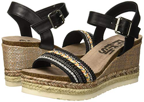 Refresh 69826, Sandalias con Plataforma para Mujer, Negro, 40 EU