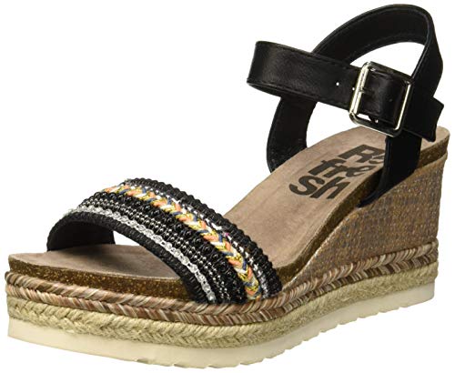 Refresh 69826, Sandalias con Plataforma para Mujer, Negro, 40 EU