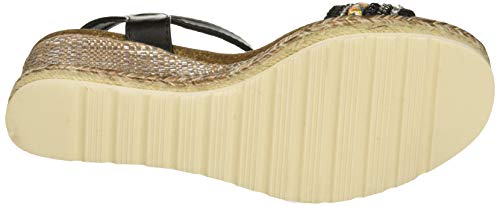 Refresh 69826, Sandalias con Plataforma para Mujer, Negro, 40 EU