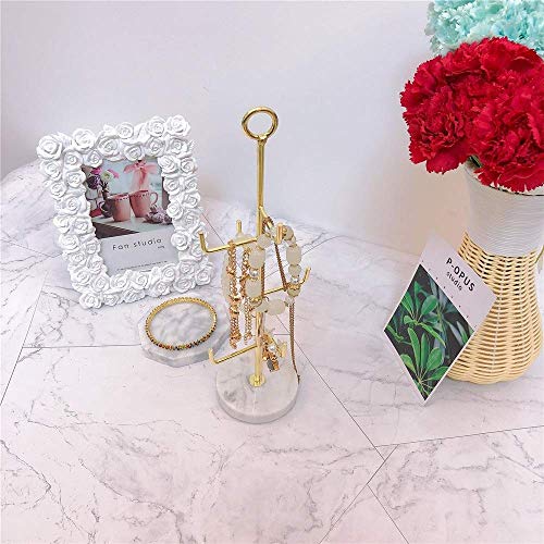 Regalos de cumpleaños Mujeres Niñas Creativo galvanoplastia Almacenamiento de Hierro Forjado Estante para Guardar el apósito del Dormitorio (Color: Latón, Tamaño: 8x8x26cm) Almacenamie