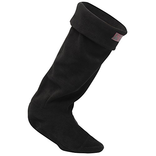 Regatta - Calcetines térmicos de polar para botas de agua colección Great Outdoors para mujer (Grande (L)) (Negro)