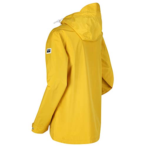 Regatta Coastal Waterproof Hooded Outdoor Lifestyle Jacket Chaquetas Impermeable Shell, Mujer, Amarillo azufre, 8