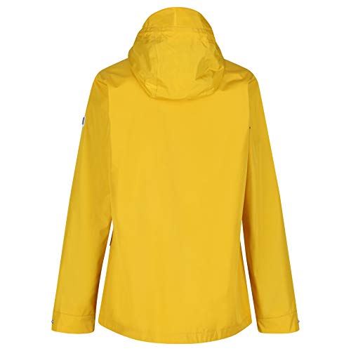 Regatta Coastal Waterproof Hooded Outdoor Lifestyle Jacket Chaquetas Impermeable Shell, Mujer, Amarillo azufre, 8