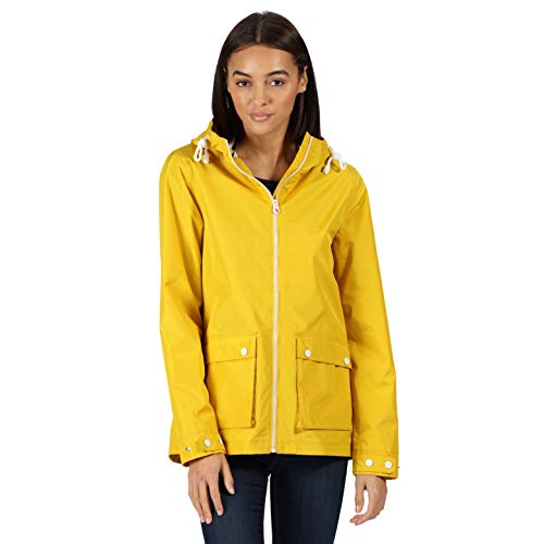 Regatta Coastal Waterproof Hooded Outdoor Lifestyle Jacket Chaquetas Impermeable Shell, Mujer, Amarillo azufre, 8
