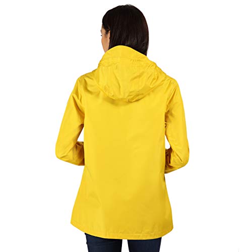 Regatta Coastal Waterproof Hooded Outdoor Lifestyle Jacket Chaquetas Impermeable Shell, Mujer, Amarillo azufre, 8
