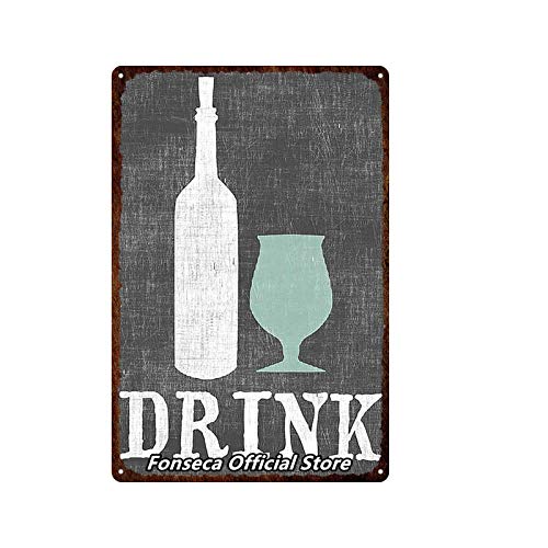Reglas para Comer Bar Pub Club Gente Agujero Signo Retro Pintura de Metal Placa de Cartel de Chapa de Metal Retro Cartel de Metal decoración de la Pared 20 * 30cm
