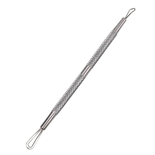 Rekkle Acero Inoxidable de la espinilla del acné Granos de los Anillos Dobles Extractor de la Aguja del removedor del acné Squeeze Extractor Tool