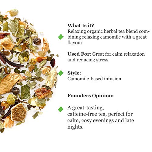 Relax Tisane Té Mezcla Organico - Infusión Alivia La Ansiedad Y Alivia El Estrés - Té A Dormir 100g