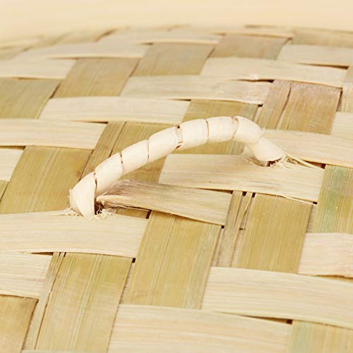 Relaxdays Cesta Vaporera de 2 Niveles, Bambú, Beige, 15.5 x 24 x 24 cm