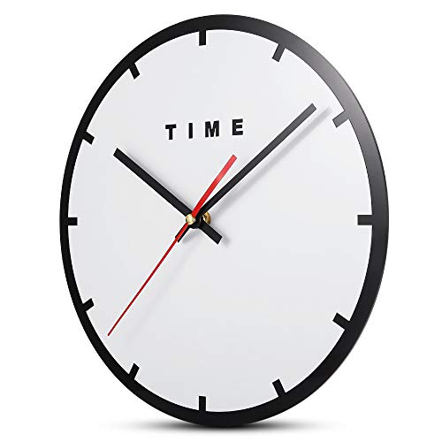 Reloj de pared yaoyao de 28 cm, acrílico, minimalismo, silencioso, movimiento de cuarzo, más preciso y moderno, adecuado para muchas ocasiones, como dormitorio, cocina, sala de estar