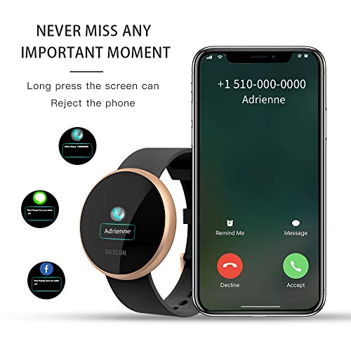 Reloj inteligente BOZLUN para mujeres con monitor de actividad física, monitor de ritmo cardíaco con pantalla a color, impermeable a prueba de IP68 y pantalla de compatible con iPhone Android