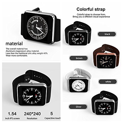 Reloj inteligente de llamada, sistema Android de pago, con fotos y contador de pasos, reloj deportivo (color : B)