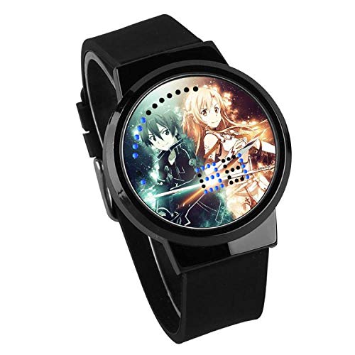 Relojes de Pulsera Sword Art Online Sao Watch Anime Periférico Impermeable Pantalla Táctil Reloj para Estudiantes Masculinos Y Femeninos  P