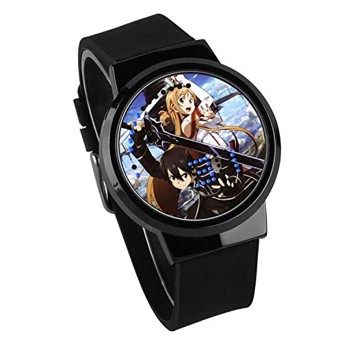 Relojes de Pulsera Sword Art Online Sao Watch Anime Periférico Impermeable Pantalla Táctil Reloj para Estudiantes Masculinos Y Femeninos  P