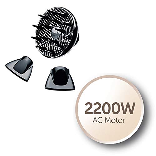 Remington Keratin Protect AC8002 Secador de Pelo Profesional, Secador Iónico, Difusor y Concentradores, 2200W, Bronce, Keratina y Aceite de Almendras