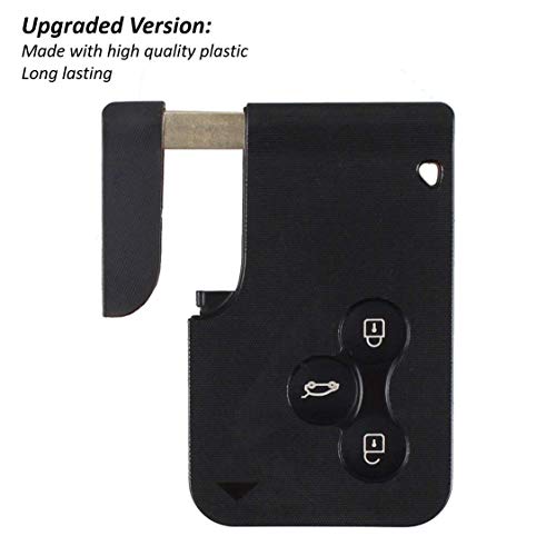 Remote Key Case Fob cubre el reemplazo de tarjeta llave de 3 botones Scenic Gran Key