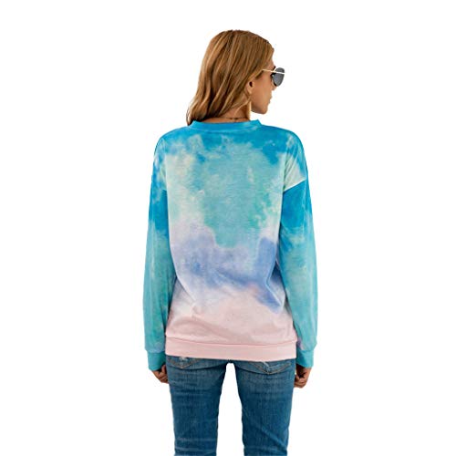 ReooLy Camisa de Entrenamiento, Jersey de Punto de Gran tamaño para Mujer con Hombros Descubiertos y suéter Suelto(Azul，S)