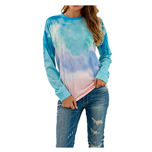 ReooLy Camisa de Entrenamiento, Jersey de Punto de Gran tamaño para Mujer con Hombros Descubiertos y suéter Suelto(Azul，S)