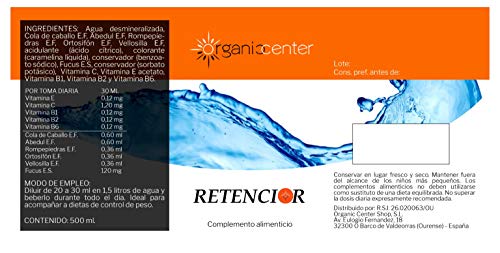 Retencior - Jarabe diurético y Detox que contribuye a disminuir la retención de líquidos. (500ml)