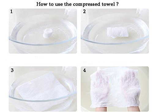 reton 100 piezas Mini portátil comprimido desechables Toallas Algodón/Home/de viaje para actividades al aire libre/de salón de belleza