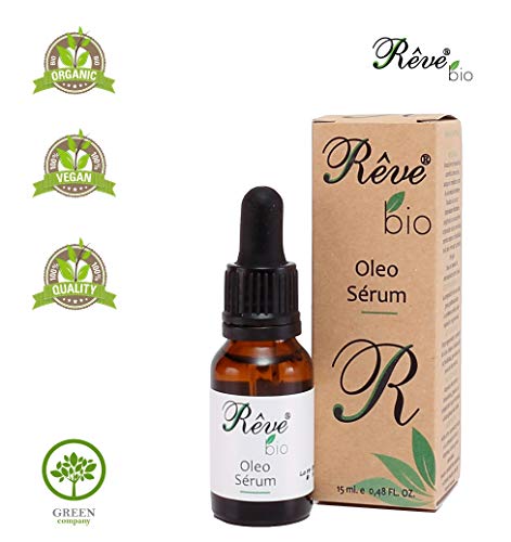 REVE Óleo Sérum Bio - Sérum Facial Orgánico - Hombre y Mujer, Día y Noche - con 5 tipos de aceites - apto para veganos y pieles sensibles -15 ml