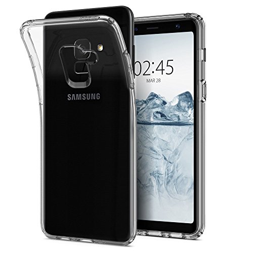 REY Funda Carcasa Gel Transparente para Samsung Galaxy A8 2018 / Galaxy A5 2018, Ultra Fina 0,33mm, Silicona TPU de Alta Resistencia y Flexibilidad