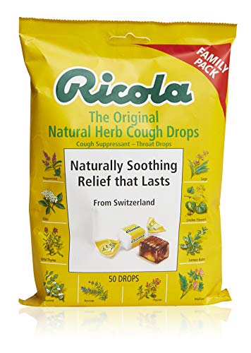 Ricola Herbal Tos gotas de garganta, bolsa de 50 unidades, Paquete de 3