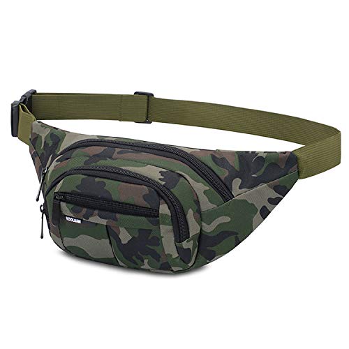 riñoneras Hombre Mujer 4 Gran Bolsillos con Cremallera Bolsos Running riñonera Vacaciones Viajes Deporte Camping Dinero Bolsa de Cadera Paquete